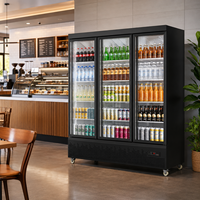 460L 930L 1430L 1900L Commercial Vertical Chiller Cooler Glass Door Refrigerated Display Cabinet Fridge for Drinks Fruit Storage