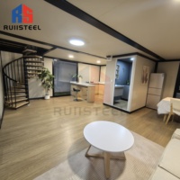 Casa Contenedor de Dos Pisos RUIISTEEL, de Dos Niveles para Uso Vertical