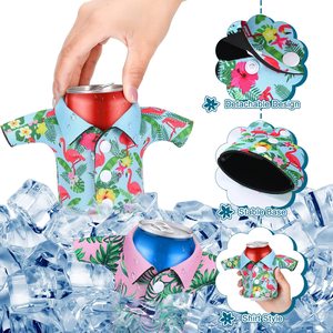 Fundas Enfriadoras de Latas de Navidad de 12 oz, Divertidas y Tropicales Hawaianas para Verano, Ideales para Cerveza, Fiestas Temáticas de Playa y Recuerdos - Product Image 5