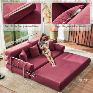 Modern Convertible <b>Sofa</b> Bed Eco-Friendly Fabric Modular Design Easy Assembly Without Tools Apartment-Friendly Sleeper <b>Sofa</b> - Product Image 1