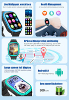 Reloj Inteligente Android 4G para Niños D55 D57 D58 con Tarjeta SIM, Videollamada, GPS, WiFi, Posicionamiento, Asistente y Carga Inalámbrica