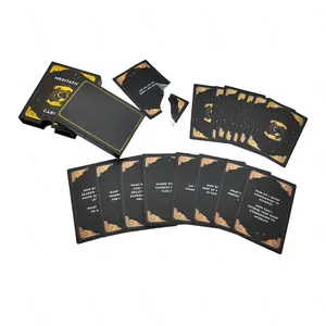 Kartenspiel hersteller Custom Print Gold Stamp ing Drawer Box Familien feier Frage Kartenspiele zum Spaß