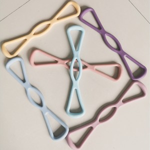 Bande de résistance en forme de 8 Blue Flute en TPR pour fitness à domicile, équipement d'exercice pour étirements des épaules, du cou et du dos - Product Image 3