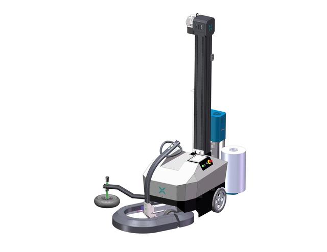 Automatic Self-propelled Tray Winding Machine Robotic Pallet Wrapping Self-propelled Prestretch Winding Film Packing Machine