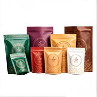 Sachet Doypack YSH de haute qualité en plastique souple avec lamination brillante et fermeture éclair pour l'emballage de grains de café, idéal pour les fournisseurs alimentaires