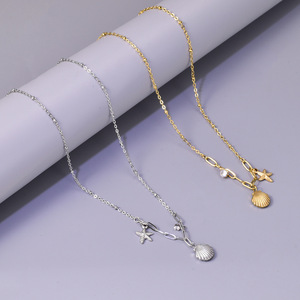 Collana di Lusso e Sofisticata con Stella Marina in Oro e Strass per Donne, Catena a Onde Marine, Regalo - Product Image 2