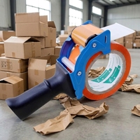 Distributeur de ruban adhésif portable à chargement rapide de 2 pouces, adhésif en caoutchouc simple face pour la fermeture de cartons et l'emballage de boîtes