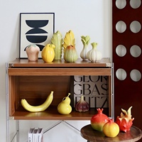 Vase en céramique créatif émaillé pour fruits (carambole, grenade), style nordique moderne, pour arrangement floral, art floral hydroponique, fruits