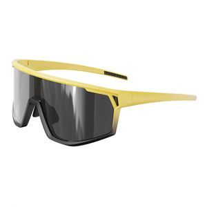 Custom Premium Hiking Sunglasses New Brand Yellow Outdoor Sports UV400 <b>Mirrored</b> Lenses Full Rim Frame for Men - Product Image 4