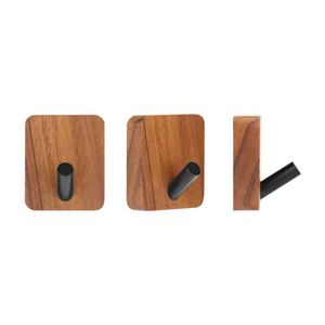 Wholesale Wekids Eco-Friendly Multi-functional Self-Adhesive Wooden Clothes <b>Hooks</b> Wall Mounted for <b>Bathroom</b> Kitchen Towels - Product Image 6