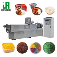 Ligne de production de riz nutritif synthétique à double extrudeuse, ligne d'assemblage de riz fortifié pour enfants aux fruits et légumes colorés