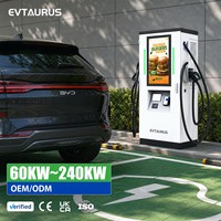Chargeur rapide DC pour véhicules électriques OEM Commercial 60 kW 80 kW 120 kW 160 kW CCS2 GBT pour station de recharge rapide avec écran publicitaire CE UKCA