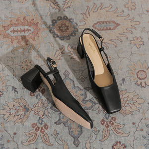 Zapatos de Tacón Alto con Tira en el Tobillo, Punta Cuadrada, Charol, Tacón Grueso, Zapatos de Moda para Mujer, Todas las Temporadas, Correa con Hebilla, Color Sólido - Product Image 4