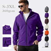 Vestes polaires d'hiver pour hommes Manteaux chauds avec poches Cardigan thermique de couleur unie