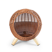 Tissé à la main PE rotin chat lit tissé animal suspendu panier hamac intérieur moderne meubles pour animaux de compagnie luxe chat salon confortable chaton nid