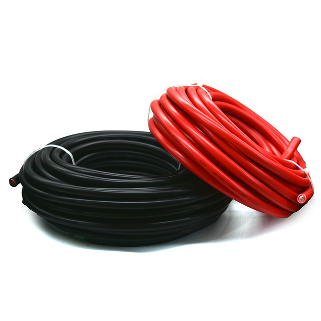 Wholesale Flex Battery Cable 2awg DC Power Cable 2 Awg Gauge Single Core Electrical Red Black Flexible Copper Welding Cable