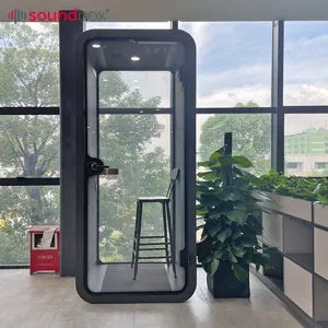 Indoor Phone Booth Phone Booth Private Office Soundproof Booth Portable Indoor Telephone Booth With Low Noise Ventilation System