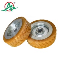 Roue personnalisable OEM avec roulement en polyuréthane à noyau en fonte et roulements recouverts de caoutchouc plastique