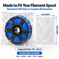 Sacs d'emballage sous vide personnalisés pour filament d'imprimante 3D, pochettes étanches en PA/PE pour bobines de 1 kg (PLA, PETG, ABS, TPU) – Vente en gros