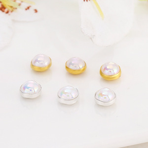 Pearl Claw Rhinestone Clasp Round Nickel-Free DIY Clothing Accessories <b>Buttons</b> - Product Image 2