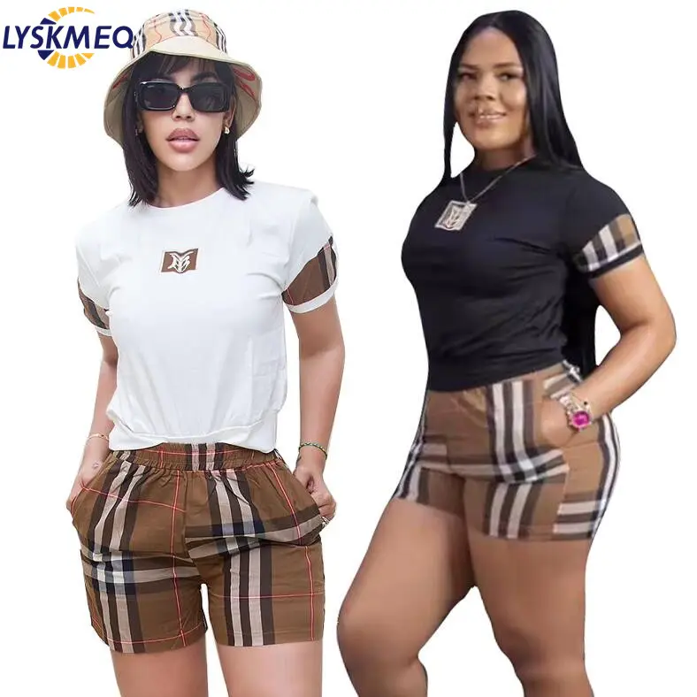 Trending Products 2024 New Summer Famous Designer Brand Clothes For 2 Piece Shorts Set Women Two Piece Clothing Women's Sets