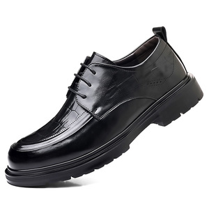 รองเท้าหนังผู้ชายแบบผูกเชือก พื้นหนา สำหรับธุรกิจ งานแต่งงาน เจ้าบ่าว สีดำ สีน้ำตาล สำหรับผู้ใหญ่ ใส่ได้ทุกฤดู - Product Image 4