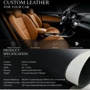 Cuir <span class=keywords><strong>vinyle</strong></span> PVC à texture fibre de carbone, épaisseur 1,0 mm, pour housses de siège de moto, voiture, yacht, et revêtements de canapé auto/marins - Product Image 5
