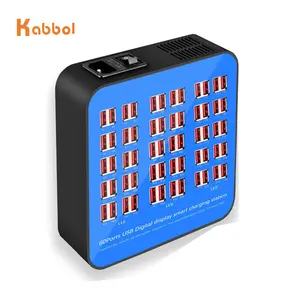 Estación de carga USB inteligente para teléfono, tableta y ordenador portátil, 20, 30, 40, 50, 60, 160W, 30 puertos, cargadores de escritorio, 100, 240V