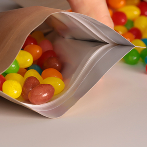 Có thể phân hủy sinh học giấy Kraft nâu đứng lên doypack túi dây kéo van hàng rào cao thực phẩm snack túi Đậu - Product Image 6