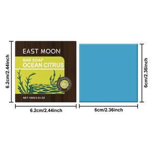 OEM/ODM EAST MOON Marine Citrus jabón en barra sólido a base de hierbas para limpieza suave y refrescante de la piel de los hombres - Product Image 2
