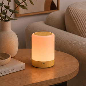 Luce Notturna Rossa Personalizzabile <span class=keywords><strong>IBN</strong></span>, Ricaricabile con Batteria da 2000mAh, Tipo-C, Dimmerabile, Funzione Timer Touch, per Casa e Camera da Letto - Product Image 5