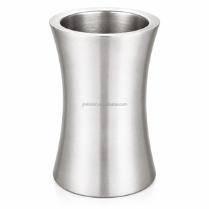 1.2L Double Walled Ice Bucket Stainless Steel <b>Wine</b> Cooler Bar Ice <b>Container</b> Champagne Chiller Beer Cooling Bucket Tabletop Ice - Product Image 1