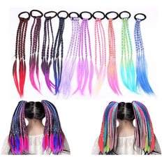 LeTradeJP 10% Extensions de cheveux synthétiques à clipser Mignonnes vagues colorées en fibre de galong à haute température - Product Image 1