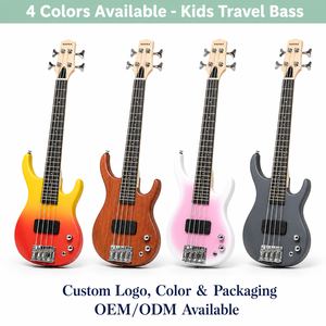 Bajo Eléctrico de Viaje para Niños de 30 Pulgadas, 4 Cuerdas, Cuerpo de Madera Sólida, Mástil de Arce, Logotipo Personalizado, OEM, ODM - Product Image 1