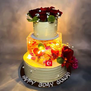 ดอกไม้เค้กยืนตกแต่งดอกไม้อะคริลิคดอกไม้ตกแต่งงานแต่งงานอุปกรณ์อบขนมเค้กยืน - Product Image 6