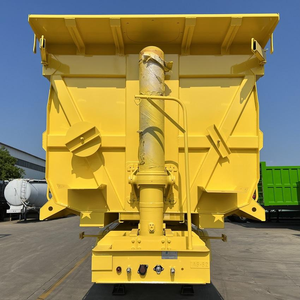 Semi-remorque benne basculante arrière en U à 6 essieux en acier avec système de freinage pneumatique double et train de roulement robuste - Product Image 3