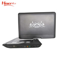 Lecteur DVD 10 pouces avec fonctions USB, SD, FM, TV, jeux, alimenté par batterie, lecteur DVD portable