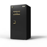 Coffre-fort classique en acier doré/marron/noir avec armoire intérieure