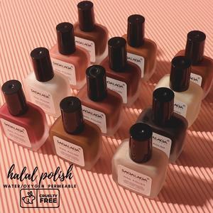 मस्लिन महिला सौंदर्य के लिए सांस लेने योग्य नाखून पॉलिश से अपने खुद के ब्रांड पानी के पारगम्य हलाल नाखून पॉलिश का निर्माण करें - Product Image 5