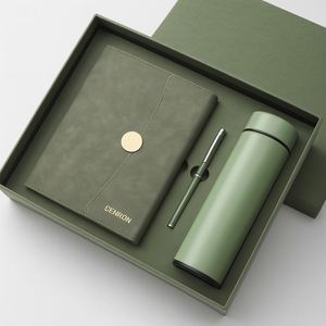 Set de Regalo Corporativo: Cuaderno A5 con Bolígrafo y Botella de Vacío de Acero Inoxidable, Logotipo Personalizado, Caja de Bienvenida Empresarial - Product Image 1