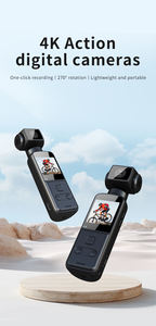 Caméra d'action sportive 4K, écran 1,33 pouces, rotation à <span class=keywords><strong>270</strong></span> degrés, transmission Wi-Fi, enregistrement vidéo, légère, portable, time-lapse 2025 - Product Image 2