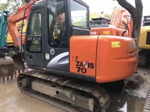 Pelles sur chenilles HITACHI ZX70 d'occasion certifiées CE Mini excavatrices de 7 tonnes Moteur à godet à noyau Machines japonaises à vendre - Product Image 2