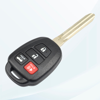 Coque de clé de voiture télécommandée MS 3 + 1 boutons pour Toyota RC Auto Vehicle Replacement Housing avec TOY43 Blade