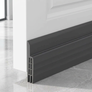 Joint d'étanchéité inférieur moderne pour porte vitrée, insonorisant et anti-courant d'air, avec installation par vis, design minimaliste pour portes d'appartement - Product Image 1