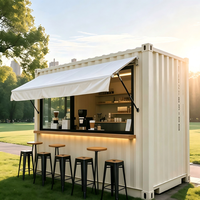 SKYLINE Maisons conteneurs mobiles modulaires préfabriquées de 20 pieds, très demandées, à assemblage rapide, pour boutique ou bar extérieur moderne