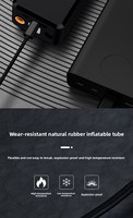 Wireless Portable Car Tire Inflator Digital Display Electric Air Pump with LED Light, Outdoor Emergency Vehicle Tire Inflator
