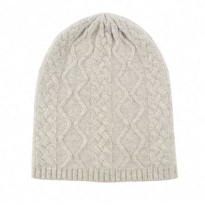 Custom <b>Slouch</b> <b>Beanie</b> Knitted 100% Pure Cashmere <b>Beanies</b> Hats for Promotion - Product Image 1