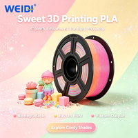 Filament d'impression 3D WEIDI en PLA couleur bonbon blanc, tige en plastique 1,75 mm, 1 kg, 3 kg, 5 kg, résistant à l'usure, pour imprimante 3D