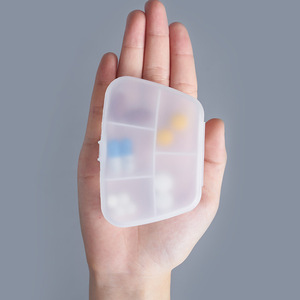 Five Compartment Portable Pillbox Mini Plastic Medicine Storage Box For Daily Use - Product Image 4