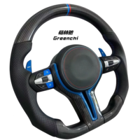 Volant sport en cuir et carbone forgé pour F10 F30 E46 E60 F15 F90 F80 G20 G30 M3 M4 M5, pièces automobiles sans airbags